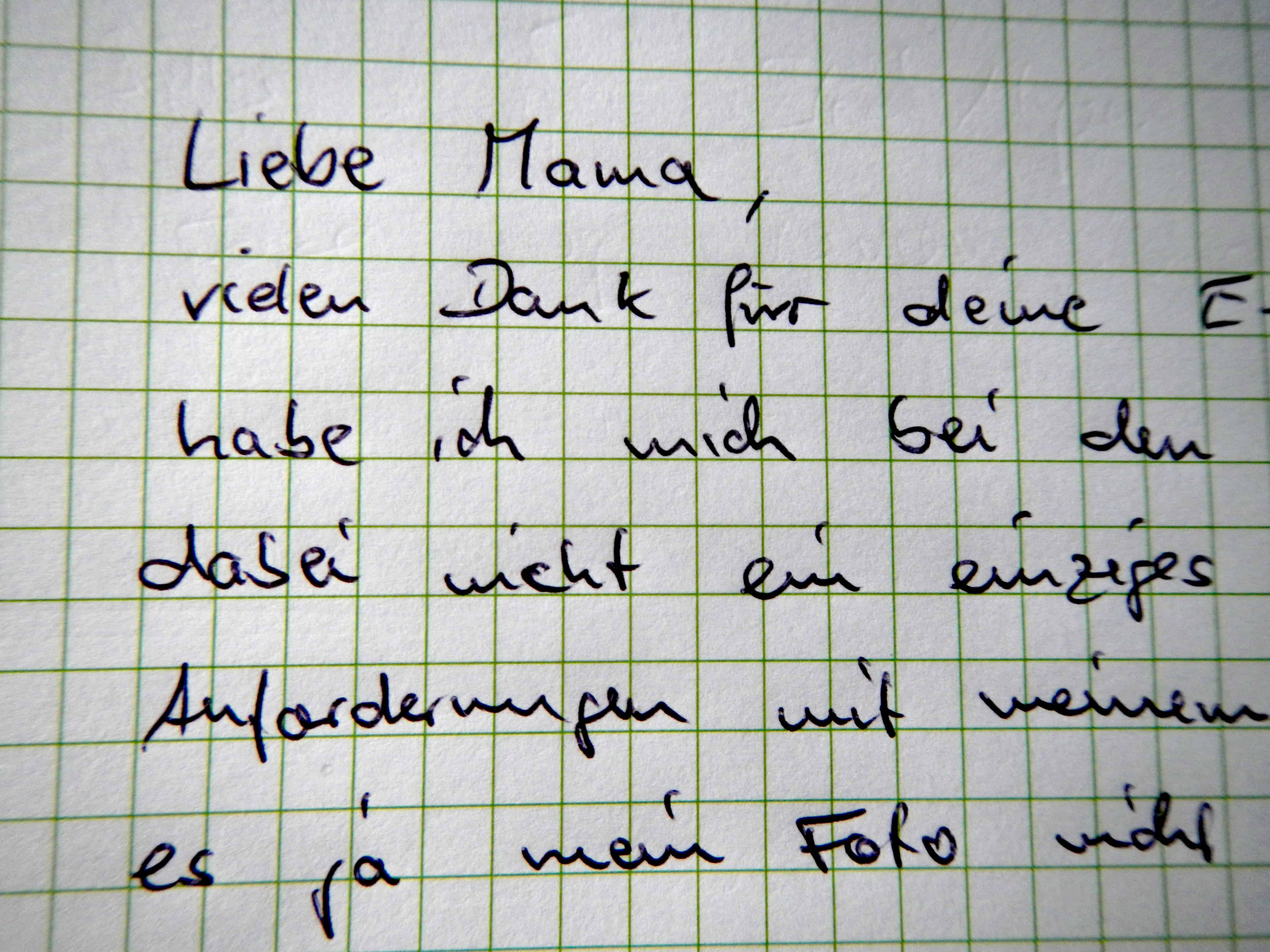 Liebe Mama Brief